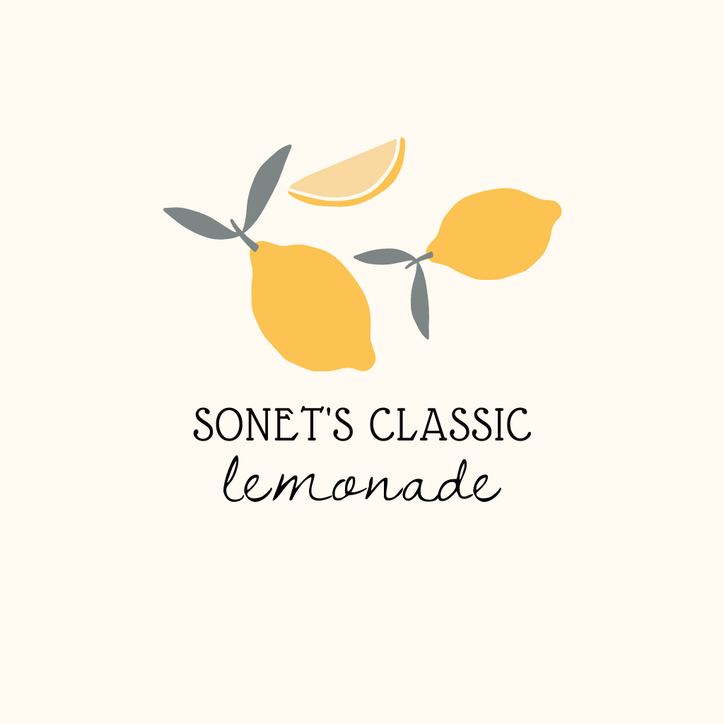 Fresh Lemonade Advertisement Logoデザインテンプレート