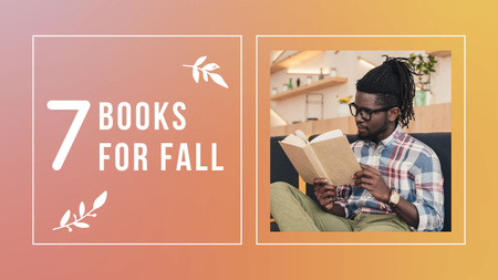Olvasnivaló őszi könyvek Youtube Thumbnail tervezősablon
