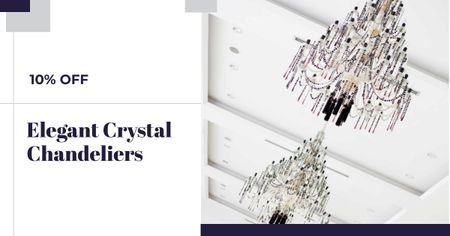 Elegant crystal Chandeliers offer Facebook AD Design Template