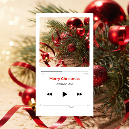 Christmas Holiday Greeting Podcast Cover Tasarım Şablonu