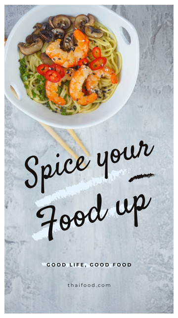 Designvorlage Asian style noodles für Instagram Story