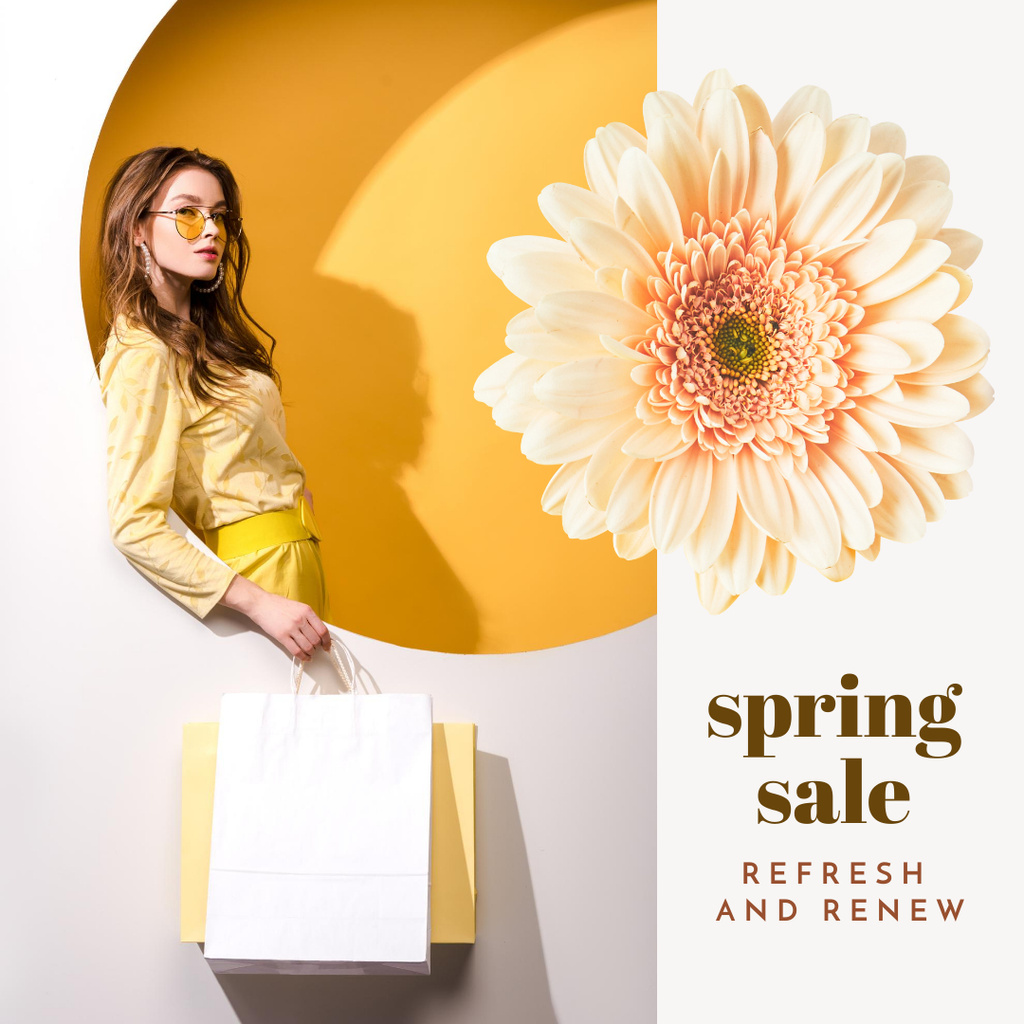 Ontwerpsjabloon van Instagram van Spring Female Fashion Clothes Sale