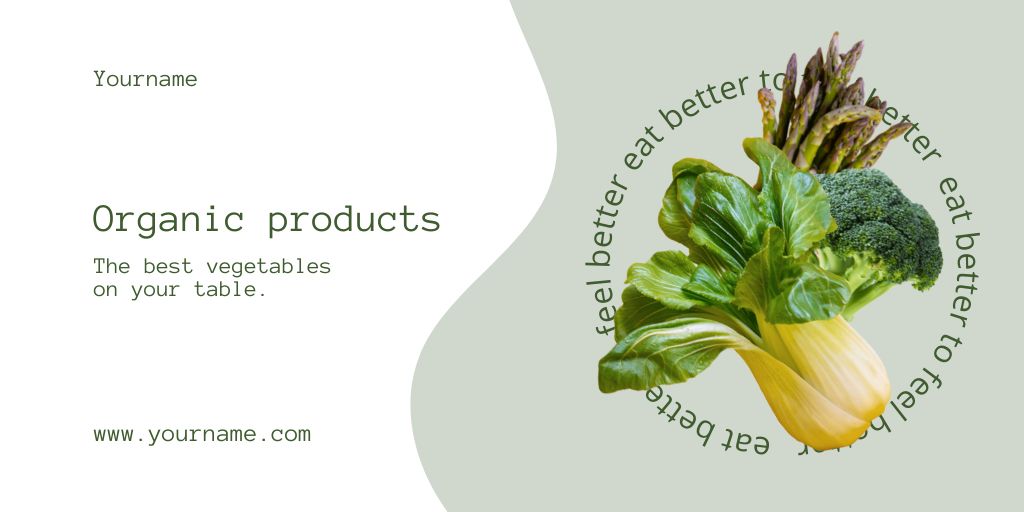 Vegetables and Other Organic Products Twitter Design Template