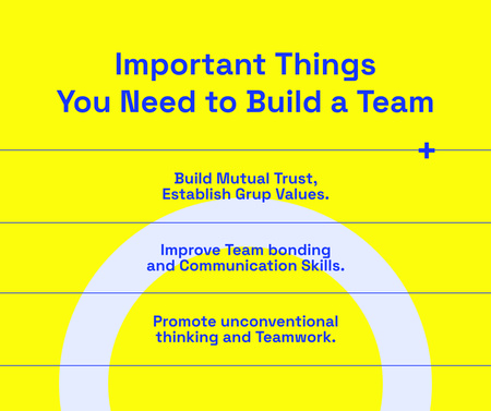Designvorlage Wichtige Dinge für Teambuilding für Facebook