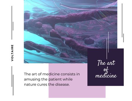 Art Of Medicine And Microscopic Bacteria Cells Postcard 4.2x5.5in Design Template