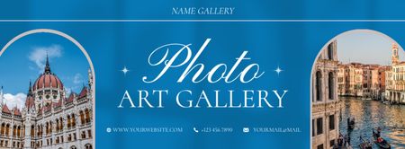 Photo Art Gallery Promotion With Architectural Masterpieces Facebook cover Design Template