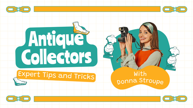 Tips and Tricks for Antique Collectors Youtube Thumbnail Design Template
