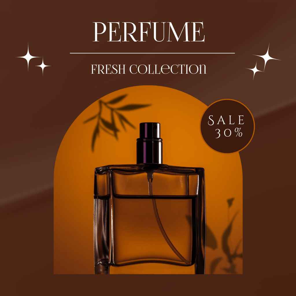 Szablon projektu Discount Offer on Fragrance Collection with Elegant Perfume Instagram AD