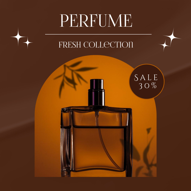Discount Offer on Fragrance Collection with Elegant Perfume Instagram AD Tasarım Şablonu