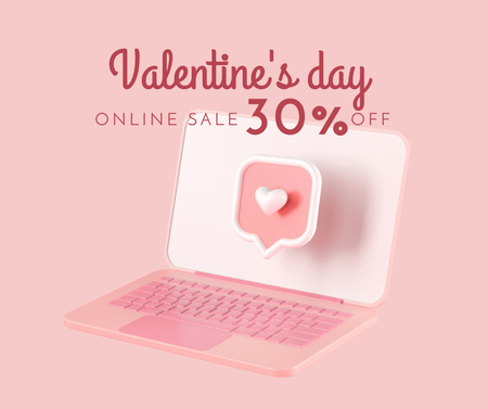 Ontwerpsjabloon van Facebook van Valentine's Day Special Offer