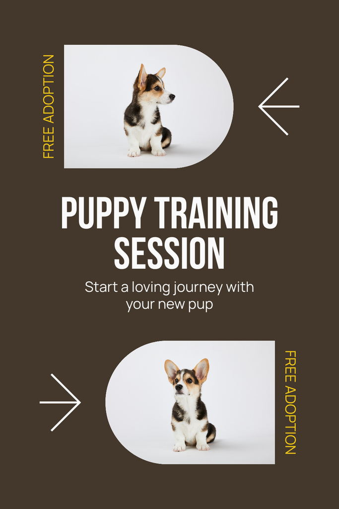 Template di design Offer Free Puppy Training Session Pinterest