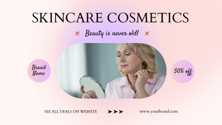 Skincare Cosmetics With Discount Full HD video tervezősablon