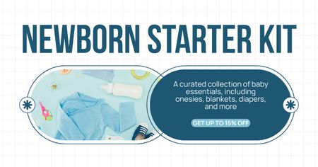 Newborn Starter Kit Collection Sale with Essentials Facebook AD Design Template