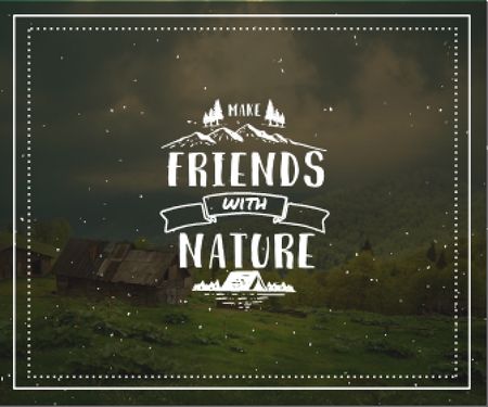 Make friends with nature poster Large Rectangle – шаблон для дизайну
