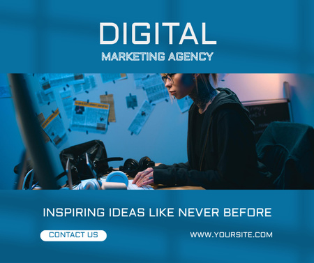Ideas of Digital Marketing Agency Facebook Design Template