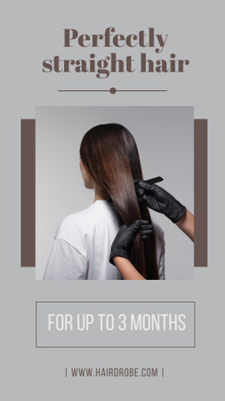 Hair Salon Services Offer with Straight-Haired Woman Instagram Story Design Template