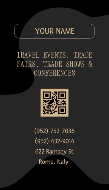 Travel Agency Services Offer with Antique Statue Business Card US Verticalデザインテンプレート