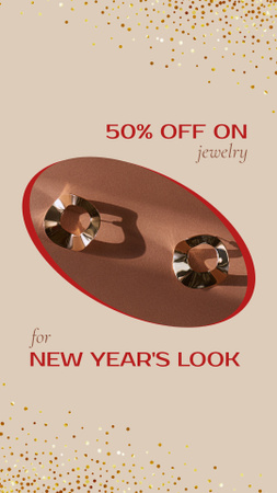 Plantilla de diseño de Top-notch New Year Jewelry Pieces At Discounted Rates Offer Instagram Video Story 