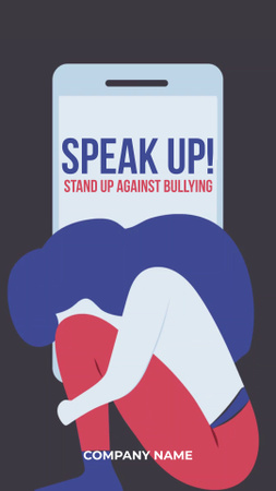 Designvorlage Fostering Bully-Free World With Illustration für TikTok Video