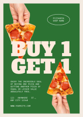 Promotional Offer for Pizza on Green