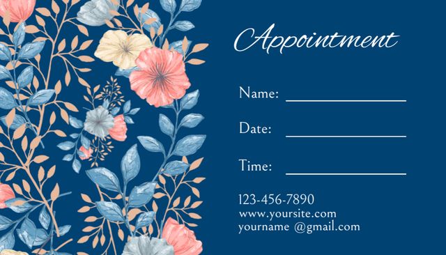 Appointment of Meeting with Event Planner Business Card USデザインテンプレート