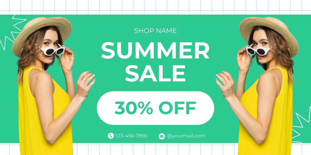 Template di design Sale of Women's Clothes for Summer Twitter