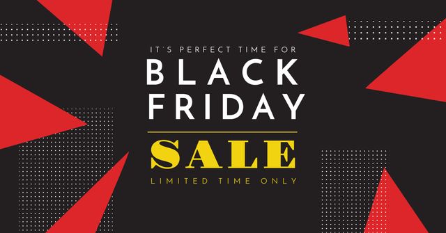 Ontwerpsjabloon van Facebook AD van Black Friday sale Offer