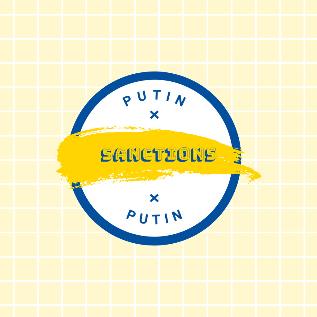 Template di design Call for Sanctions on Putin In Yellow Instagram