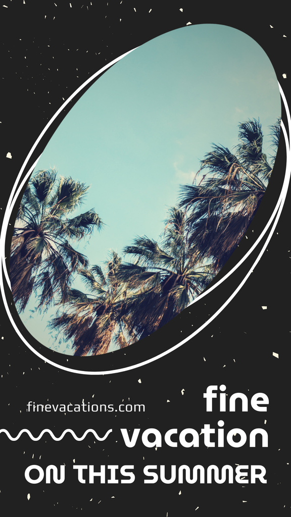 Designvorlage Fine Vacation on Summer für Instagram Story
