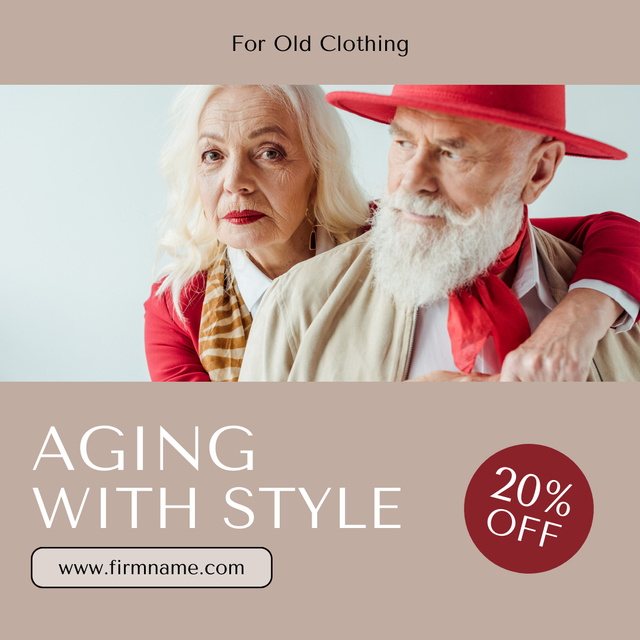 Ontwerpsjabloon van Instagram van Stylish Clothes For Elderly With Discount
