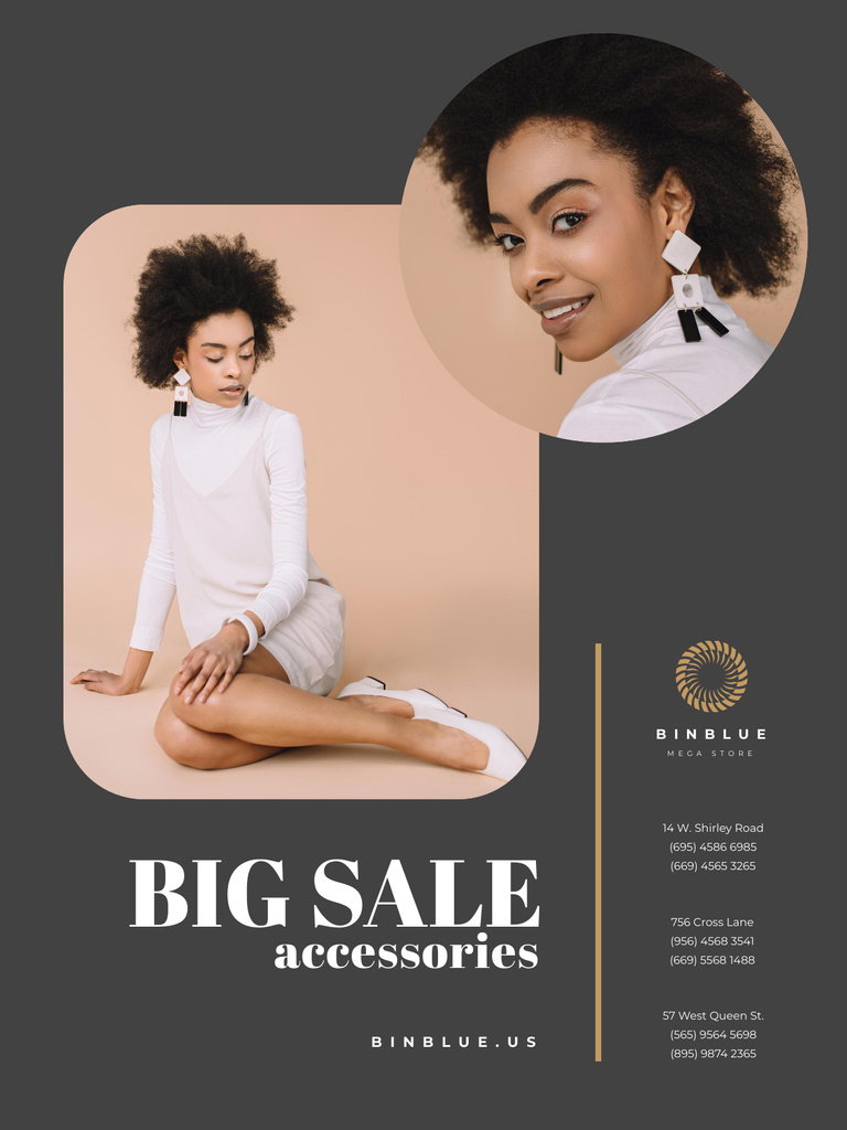 Big Jewelry Sale Ad Poster US – шаблон для дизайна