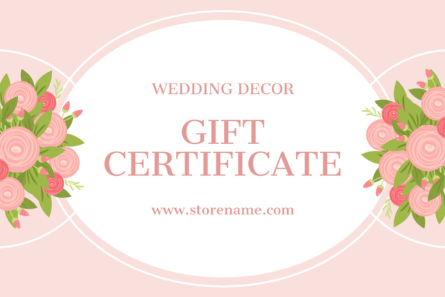 Wedding Decor Store Offer Gift Certificate – шаблон для дизайна