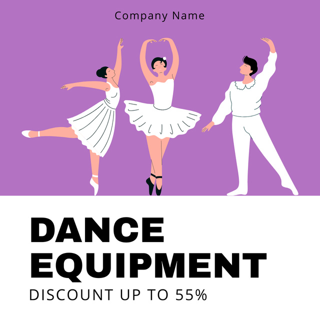 Szablon projektu Dance Equipment Offer with Discount Instagram