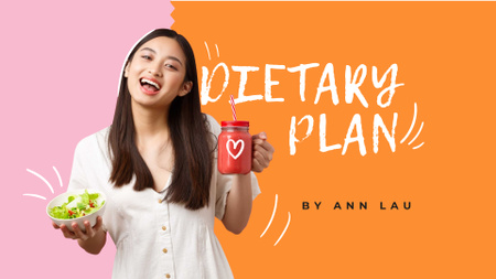 Dietary Plan by professional Nutritionist Presentation Wideデザインテンプレート