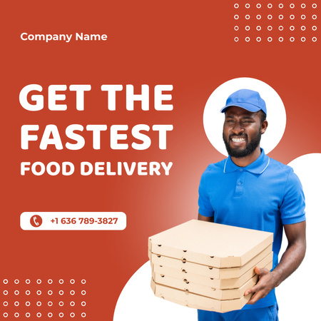 Modèle de visuel Best Food Delivery Service - Instagram