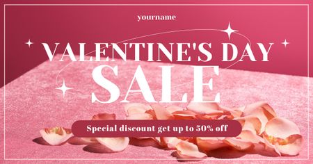 Ontwerpsjabloon van Facebook AD van Speciale korting voor Valentijnsdag