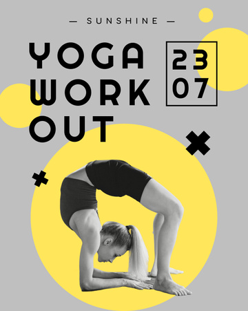 Designvorlage Willkommen bei Yoga Workouts für Poster 16x20in