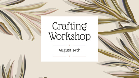 Ontwerpsjabloon van FB event cover van aankondiging van crafting workshop