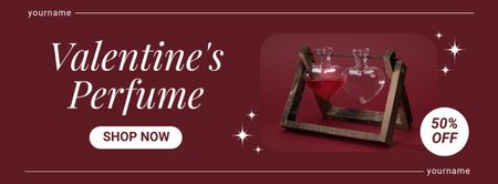 Különleges parfüm ajánlat Valentin-napra Facebook cover tervezősablon