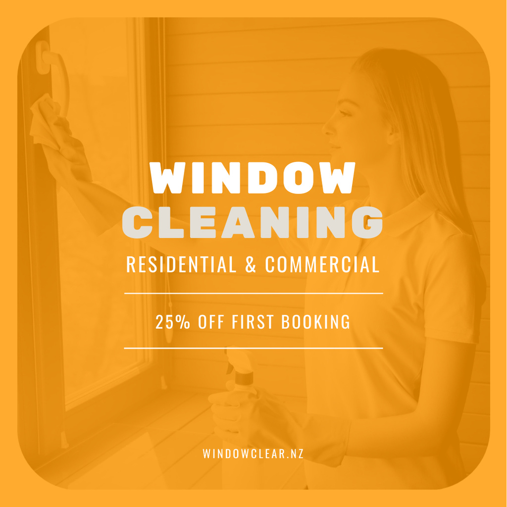 Window Cleaning Services Instagram AD Design Template