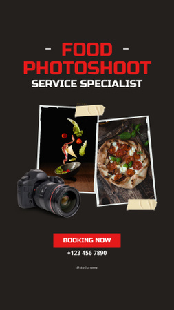 Template di design Food Photoshoot Specialist Services Offer Instagram Story