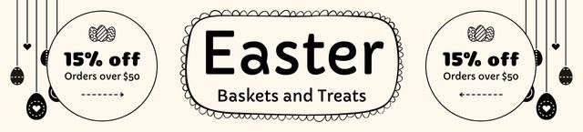 Plantilla de diseño de Easter Baskets of Treats Special Offer Ebay Store Billboard 