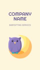 Babysitting Services Offer with Cartoon Owl