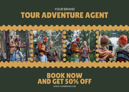 Platilla de diseño Services of Travel and Adventures Agent Card