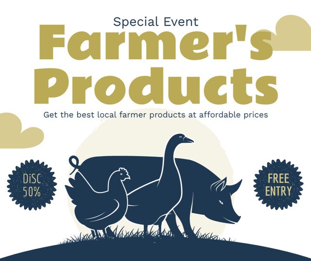 Special Event Selling Farm Products Facebook Design Template