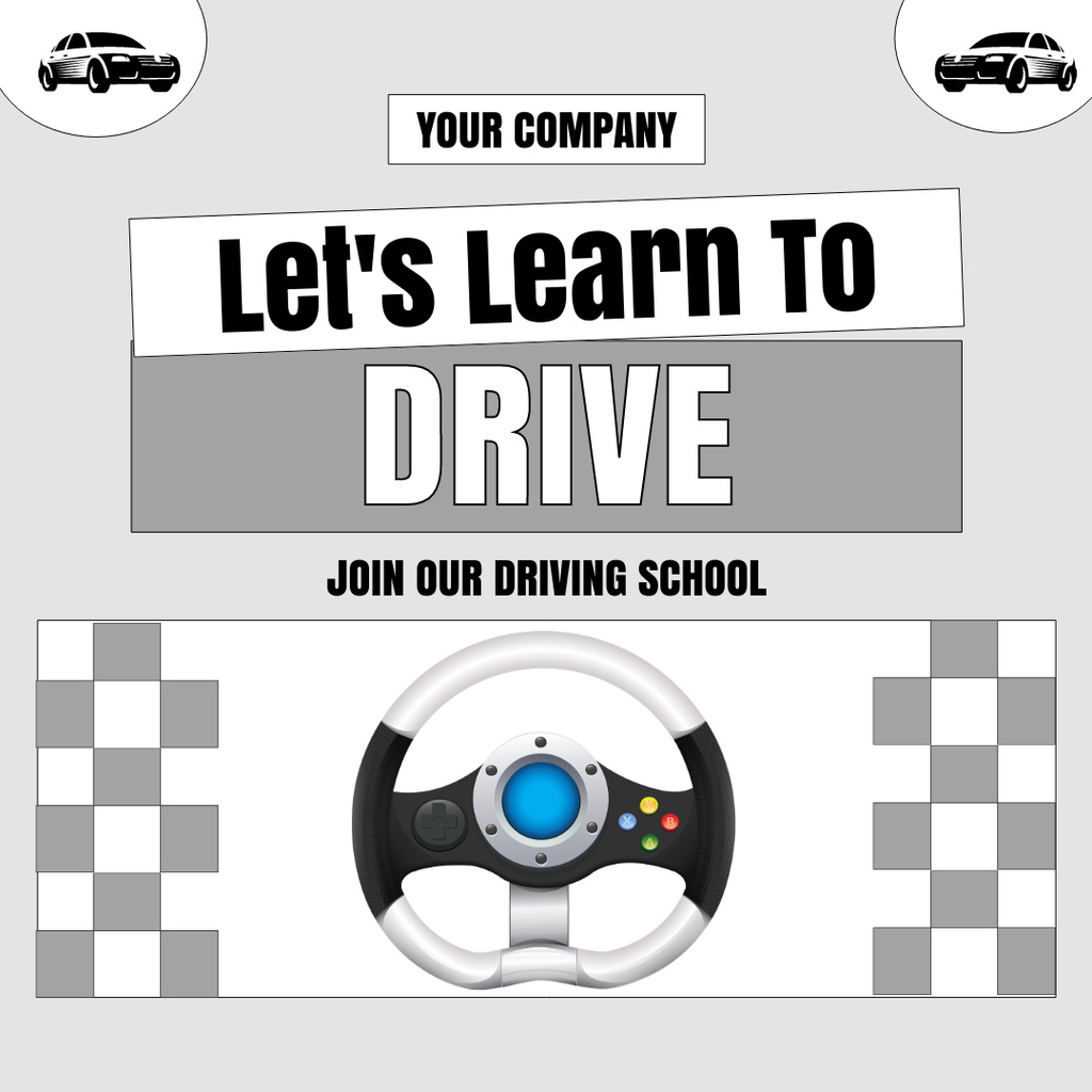 Driving Schools Instagram – шаблон для дизайну