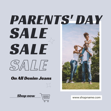 Platilla de diseño Parent's Day Jeans Sale Instagram