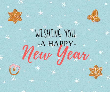 Plantilla de diseño de Best Wishes for New Year Facebook 