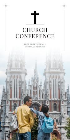 Ontwerpsjabloon van Graphic van Church Conference Announcement