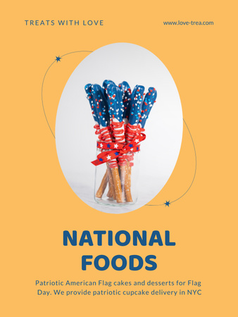 USA Independence Day Desserts Offer Poster US Modelo de Design